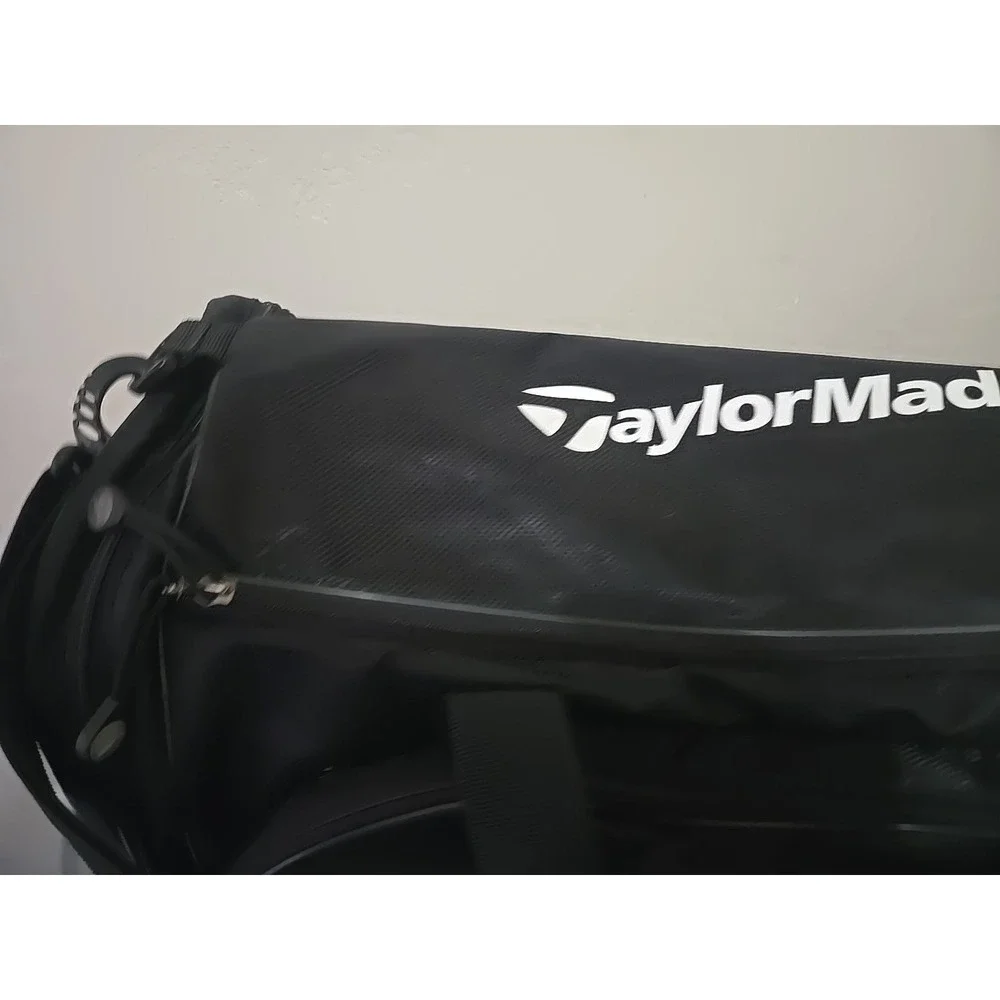 TaylorMade Golf Duffle Bag Black Walden Ponds Logo Travel Overnight Gym Bag L